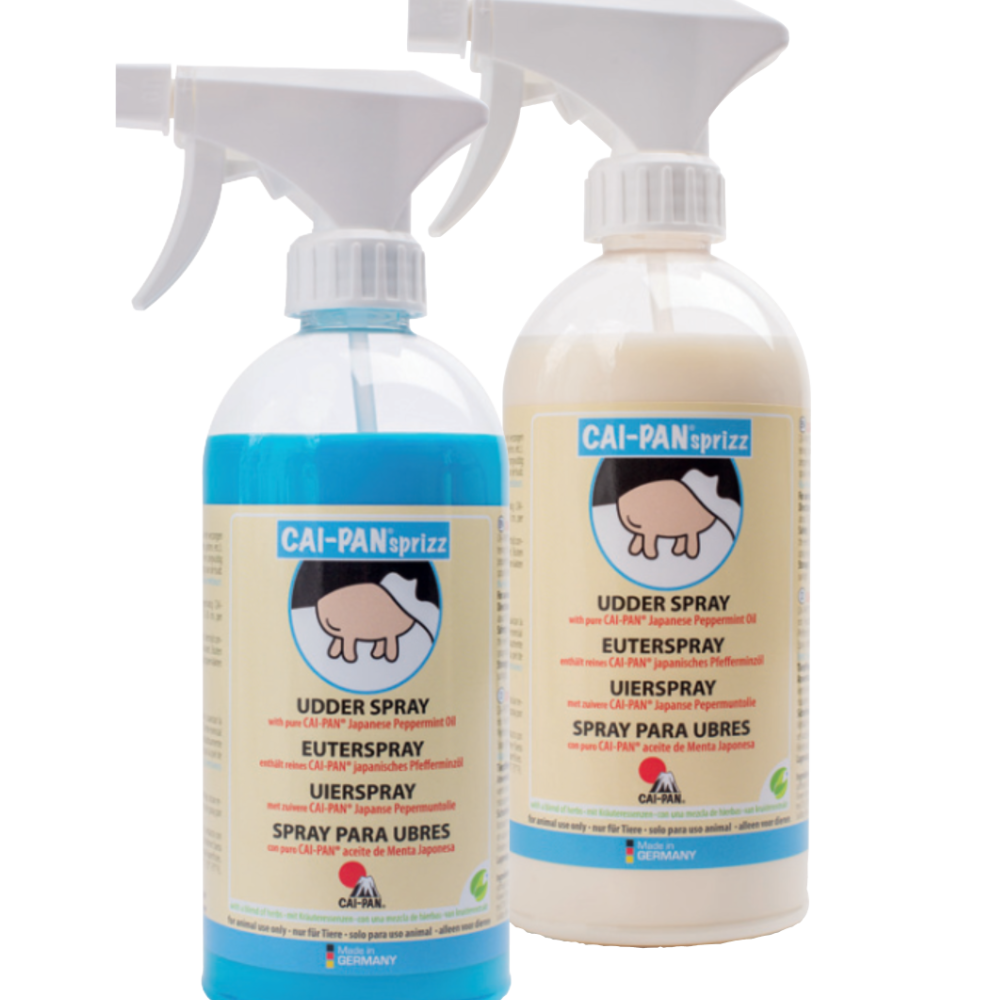 CAI-PAN®sprizz spray bottles, transparent and blue versions
